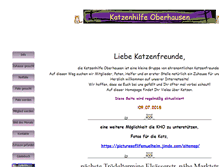 Tablet Screenshot of katzenhilfe-oberhausen.de